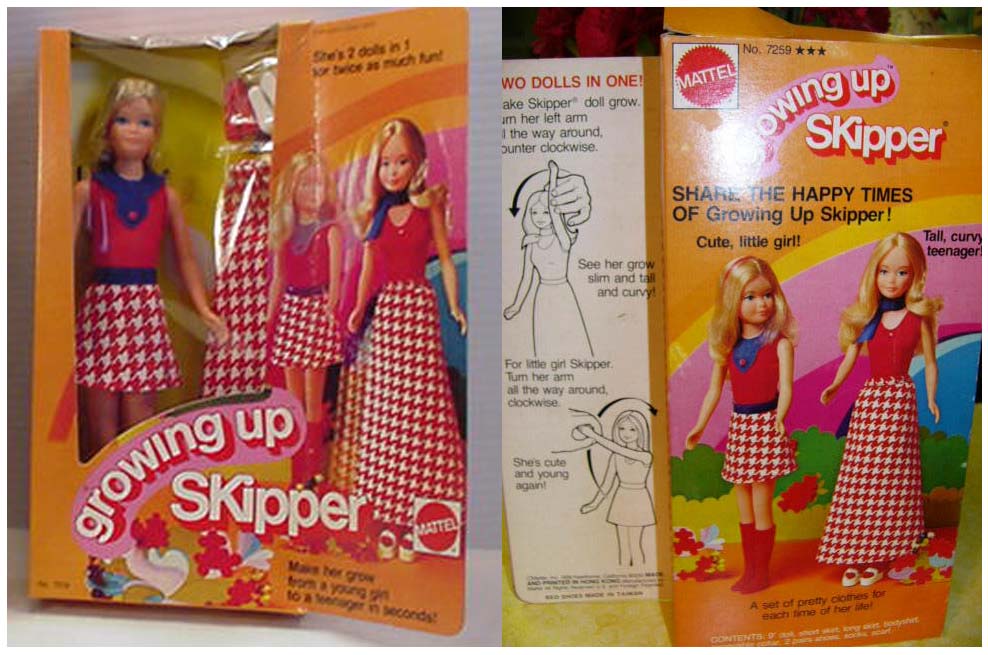 Vintage Growing up Skipper Barbie Doll 7259 With Her Original 
